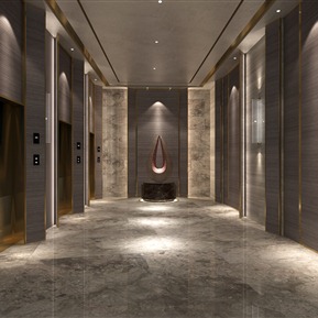 现代 电梯厅 电梯间