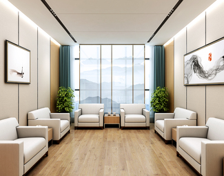 现代接待室沙发