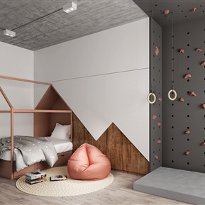 现代 卧室 儿童房