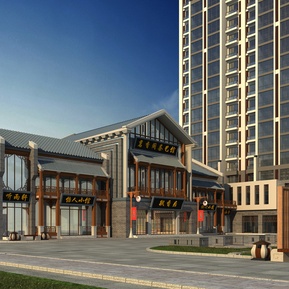 中式 酒店建筑 酒店