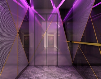 工业loft电梯效果图