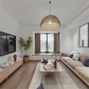 北欧 客餐厅 客厅餐厅全景 沙发茶几