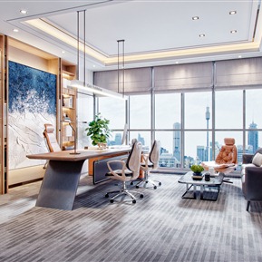 现代 办公室 经理办公室接待区