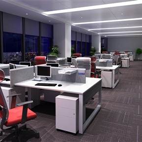 现代 公共办公区 员工区