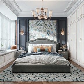 轻奢 卧室 主卧室