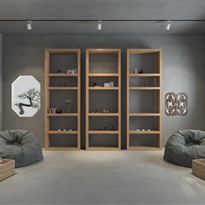 新中式 阅览室 书吧阅读区