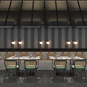 东南亚 餐桌椅组合 餐饮卡座区