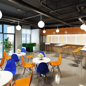 现代 休闲区 餐厅