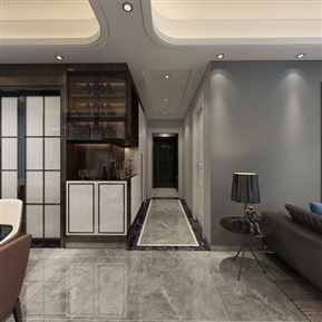 现代 客餐厅 黑白灰