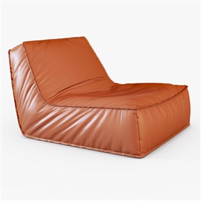 现代 懒人沙发 红色皮质单人沙发懒人沙发