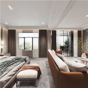 现代 卧室 主卧室