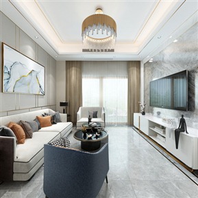 轻奢 客餐厅 客餐厅全景