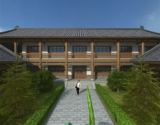 中式 庭院 古建四合院