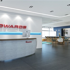 现代 前台 办公室前台办公区