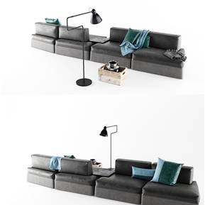 现代 多人沙发 沙发