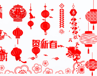 现代春节灯笼