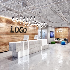 工业LOFT 前台 办公前台接待区