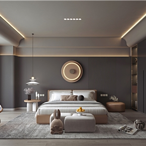 现代 卧室 主卧室