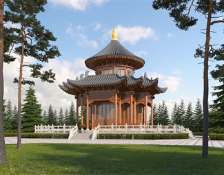 中式古建栏杆