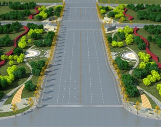 现代景观绿化带