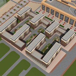 现代 住宅区 小区规划