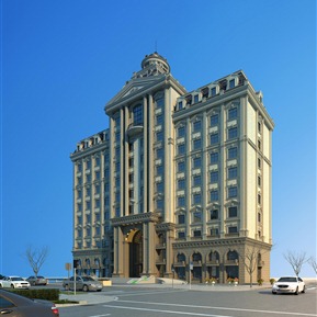 欧式 酒店建筑 酒店宾馆