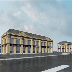 欧式 办公楼 办公楼商服沿街