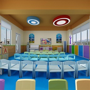 现代 幼儿园 清沐幼儿园 橙色主题教室