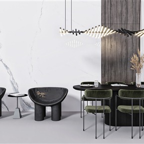 现代 餐桌椅组合 餐桌椅 休闲桌椅