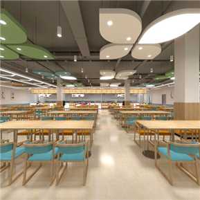现代 食堂 大型员工餐厅
