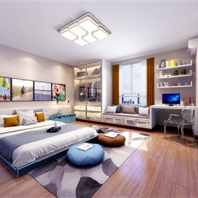 现代 卧室 儿童房卧室