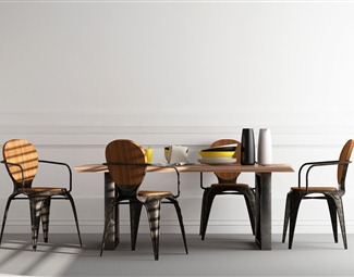 工业LOFT餐厅家具组合