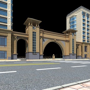 欧式 住宅区 住宅大门