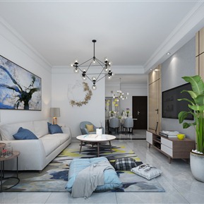 北欧 客厅 客餐厅