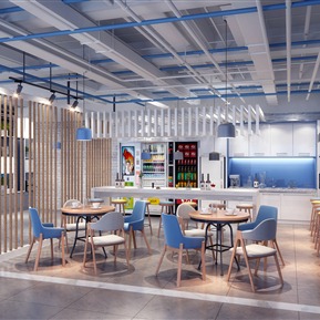 现代 茶水间 茶水间洽谈区