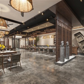 新中式 餐厅 大厅