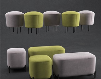 现代长方形沙发凳