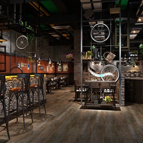 工业LOFT 餐厅 餐饮店大厅