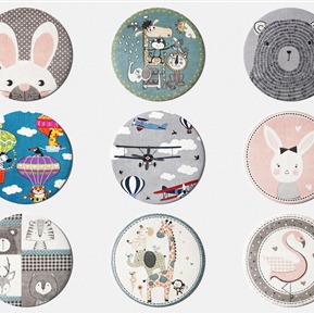 现代 圆形地毯 儿童圆形地毯