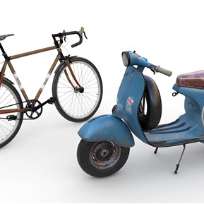 现代 摩托车 仿古摩托车自行车