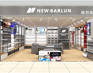 现代鞋店效果图