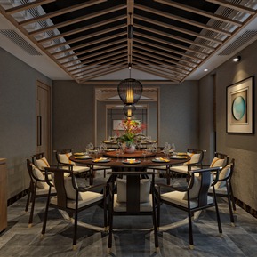 新中式 包间 餐厅包厢