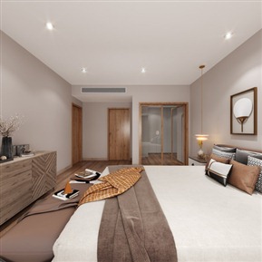 现代 卧室 卧室全景