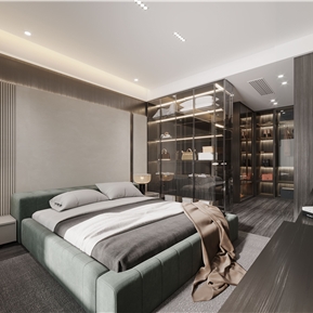 现代 卧室 卧室主人房