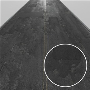 工业风深灰色哑光粗糙沥青路面 户外 VR