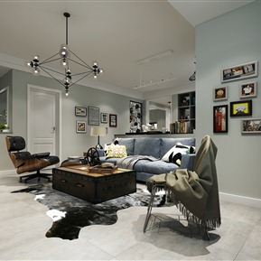 现代 客厅 客餐厅