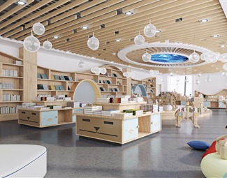 北欧图书阅览室空间