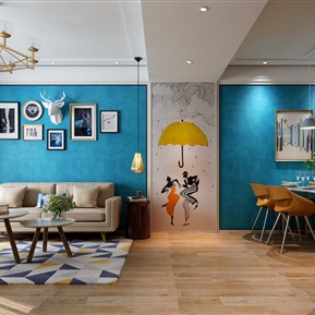 北欧 客餐厅 客厅餐厅