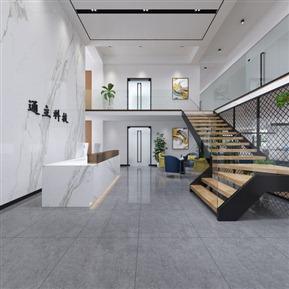 现代 大厅 办公大厅 前台接待区 休息区 休闲沙发椅 摆件