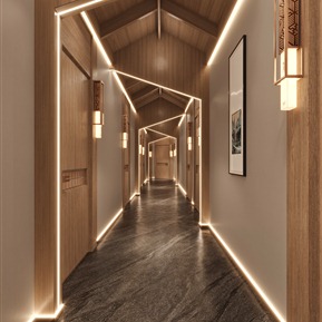 新中式 走廊 酒店客房走廊